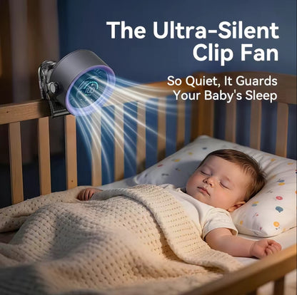 Rechargeable Portable Clip on Fan 100 Speed Touch Control